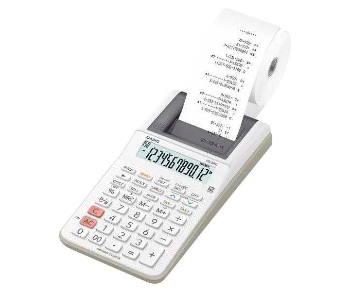 Calculadora con impresora HR-8RC-WE