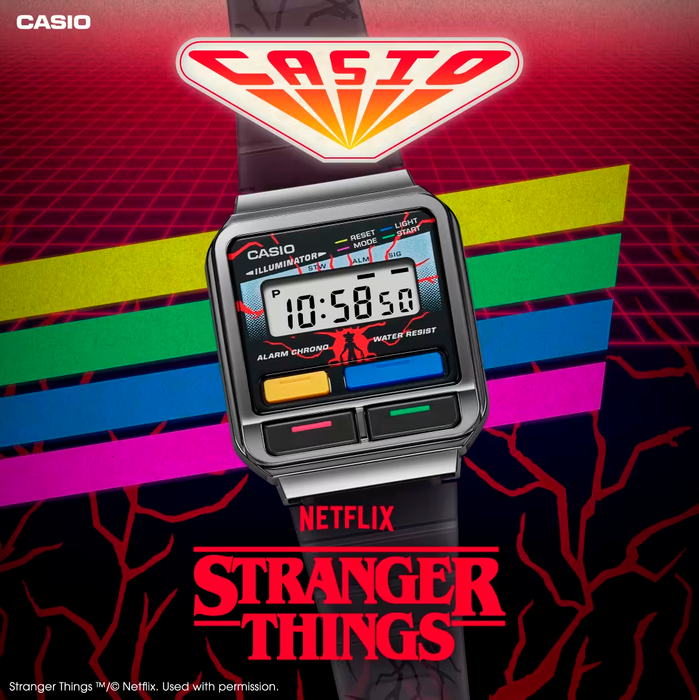 Reloj Vintage colaboración de Stranger Things A120WEST-1A