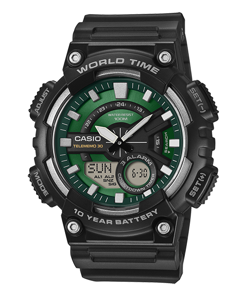 Reloj casual correa de Resina AEQ-110W-3A2V