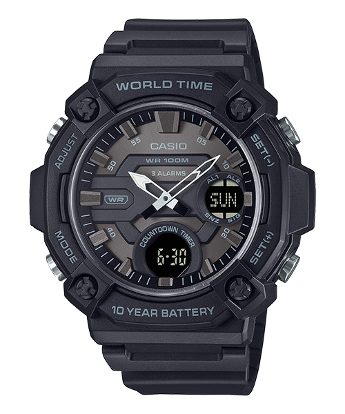 Reloj casual correa de Resina AEQ-120W-1BV