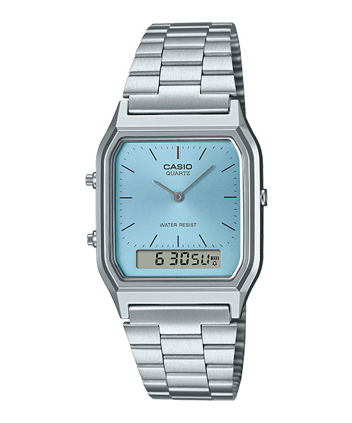 Reloj Vintage correa de Acero inoxidable AQ-230A-2A1