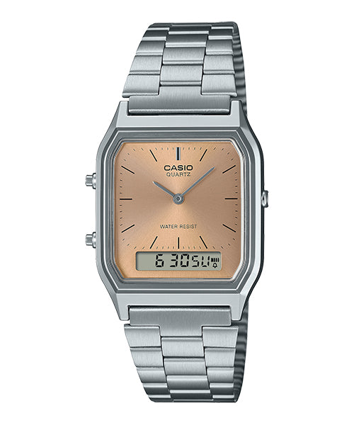 Reloj Vintage correa de Acero inoxidable AQ-230A-4A