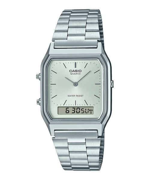 Reloj Vintage correa de Acero inoxidable AQ-230A-7A