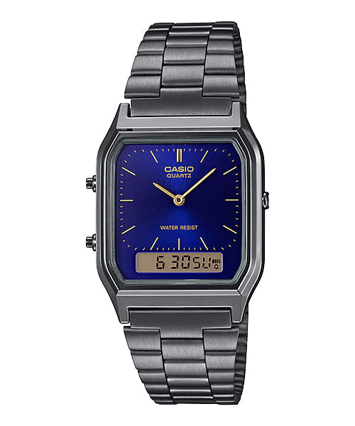 Reloj Vintage correa de Acero inoxidable AQ-230GG-2A