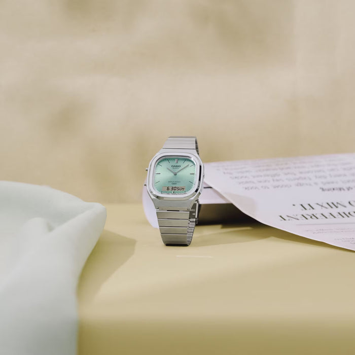 Reloj Vintage correa de Acero inoxidable AQ-240E-2A