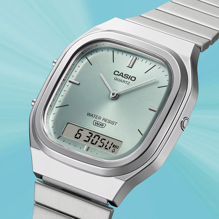 Reloj Vintage correa de Acero inoxidable AQ-240E-2A