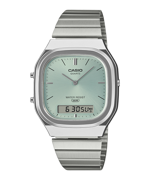 Reloj Vintage correa de Acero inoxidable AQ-240E-2A
