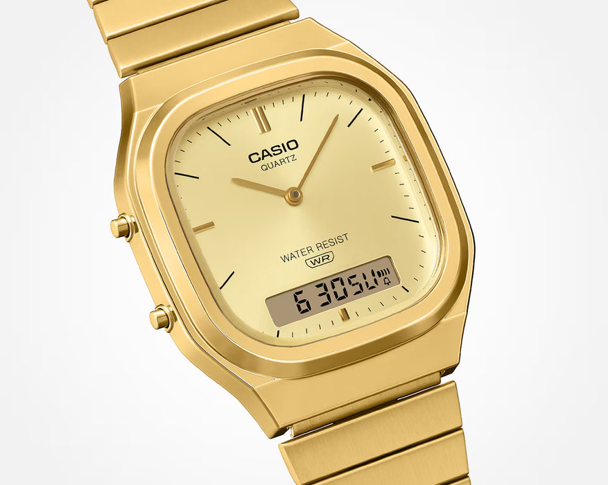 Reloj Vintage correa de Acero inoxidable AQ-240EG-9A