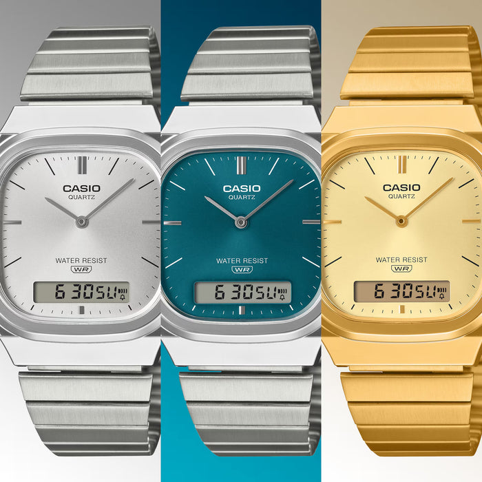 Reloj Vintage correa de Acero inoxidable AQ-240EG-9A