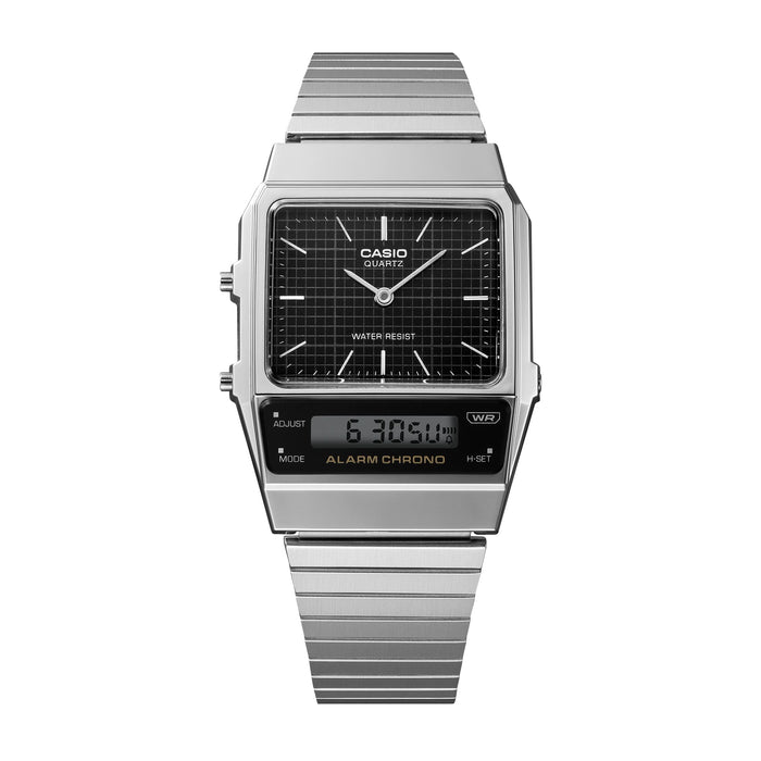 Reloj Vintage correa de Acero inoxidable AQ-800E-1A