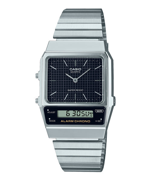 Reloj Vintage correa de Acero inoxidable AQ-800E-1A