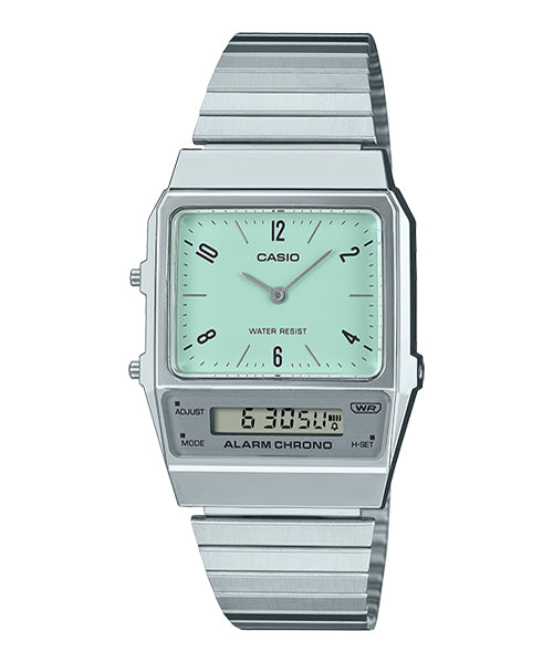 Reloj Vintage correa de Acero inoxidable AQ-800E-3A