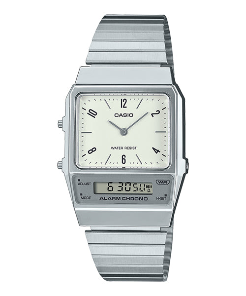 Reloj Vintage correa de Acero inoxidable AQ-800E-7A2