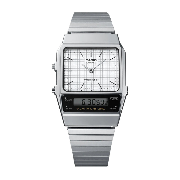 Reloj Vintage correa de Acero inoxidable AQ-800E-7A