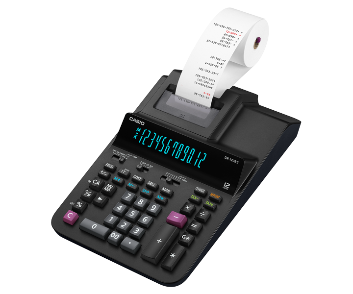 Calculadora con impresora DR-120RII-BK