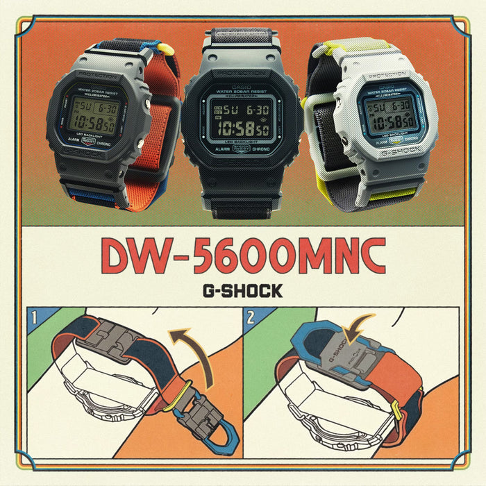 Reloj G-shock correa de tela DW-5600MNC-1