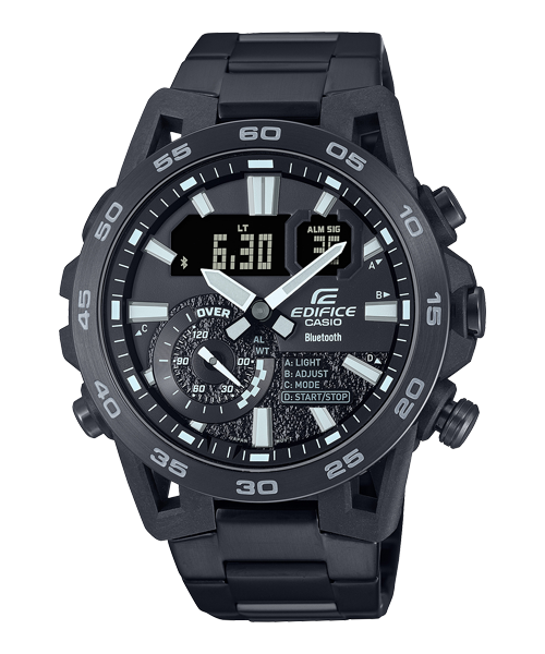 Reloj Edifice casual correa de Acero inoxidable ECB-40BK-1A