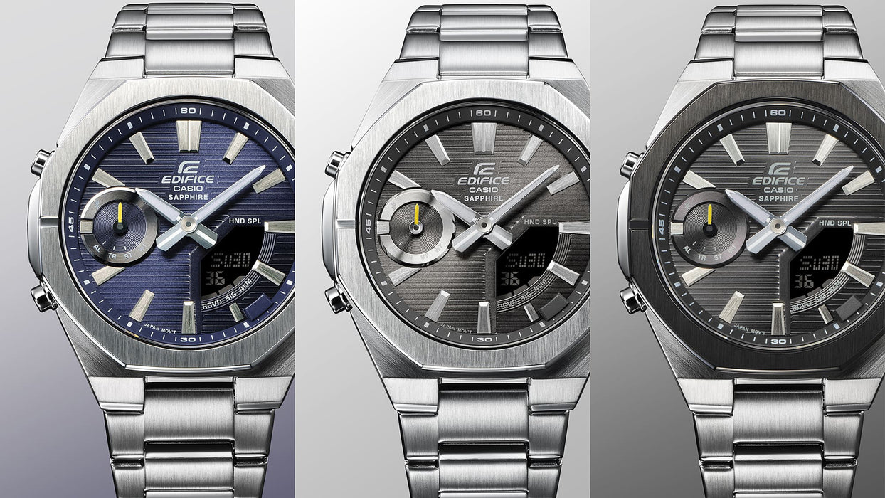 Reloj Edifice casual correa de Acero inoxidable ECB-S10DB-1A