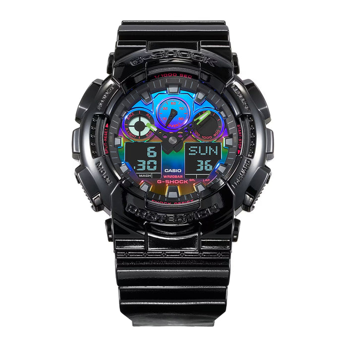 Reloj G-shock edición Virtual Rainbow correa de resina GA-100RGB-1A