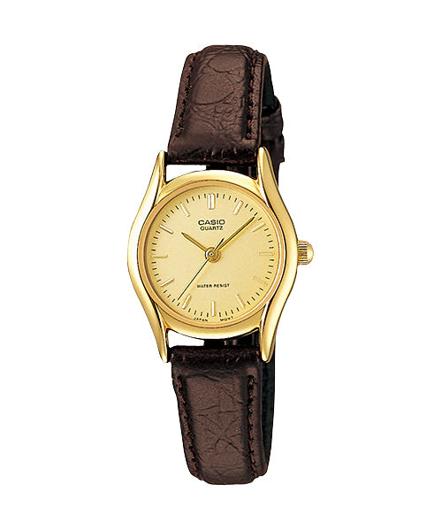 Reloj casual correa de cuero LTP-1094Q-9A