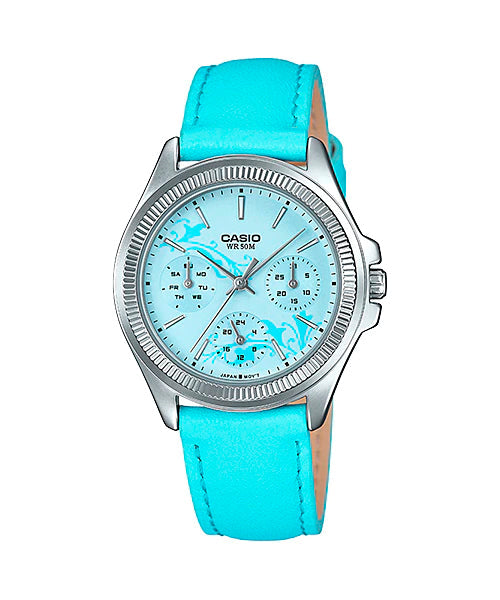 Reloj casual correa de cuero LTP-2088L-2AV