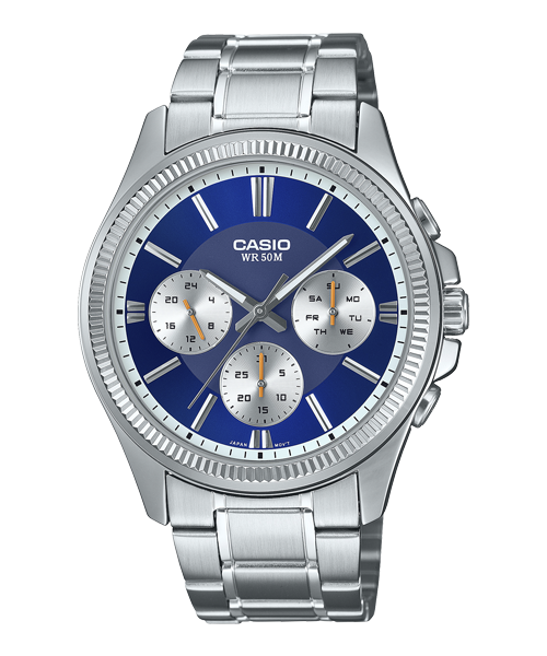 Reloj casual correa de Acero inoxidable MTP-1375D-2A1V