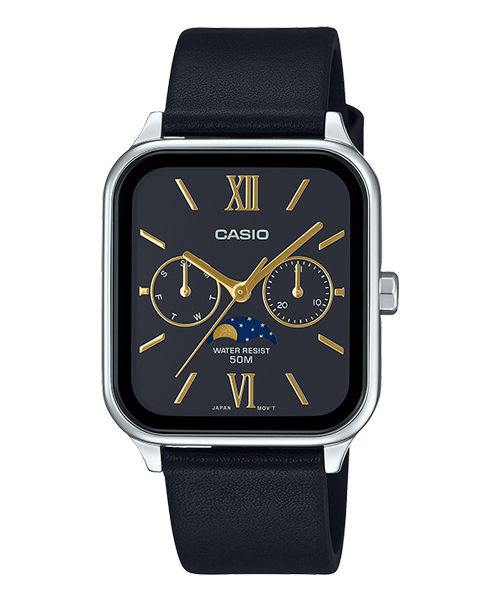 Reloj casual correa de Cuero MTP-M305L-1A2V