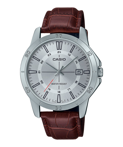 Reloj casual correa de Cuero MTP-V004L-7C