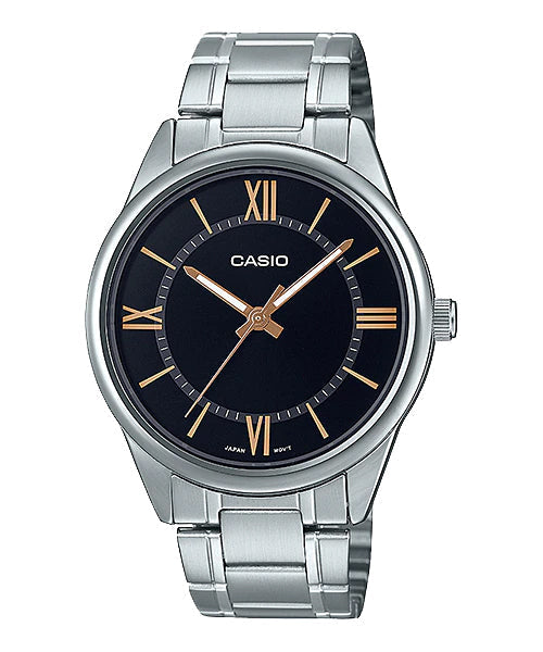 Reloj casual correa de Acero inoxidable MTP-V006D-1B2