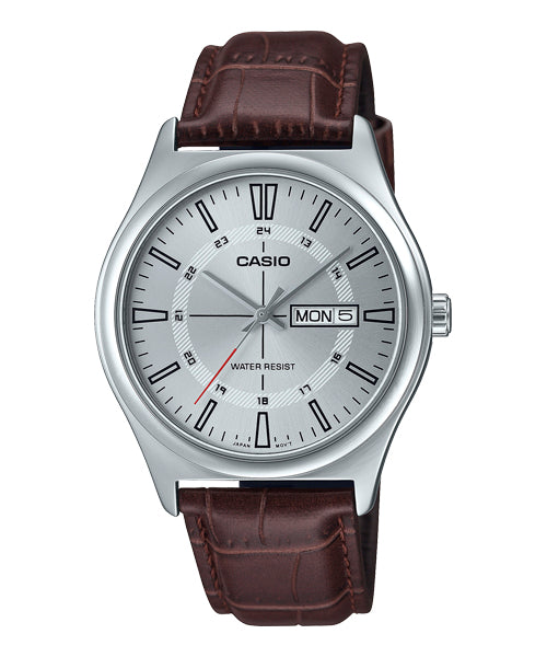 Reloj casual correa de Cuero MTP-V006L-7C