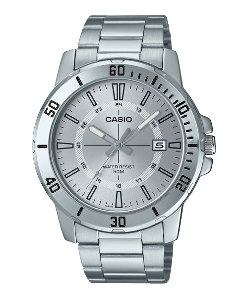 Reloj casual correa de Acero inoxidable MTP-VD01D-7CV