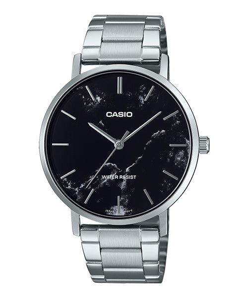 Reloj casual correa de Acero inoxidable MTP-V006D-1B2