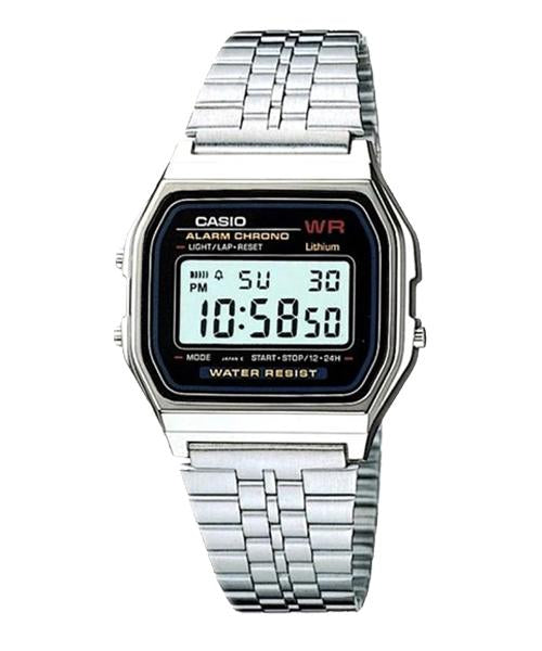 Reloj Vintage casual correa de acero inoxidable A-159W-1 — Casio