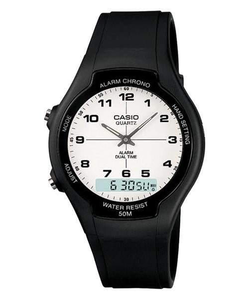 Reloj casual correa de resina AW-90H-7BV