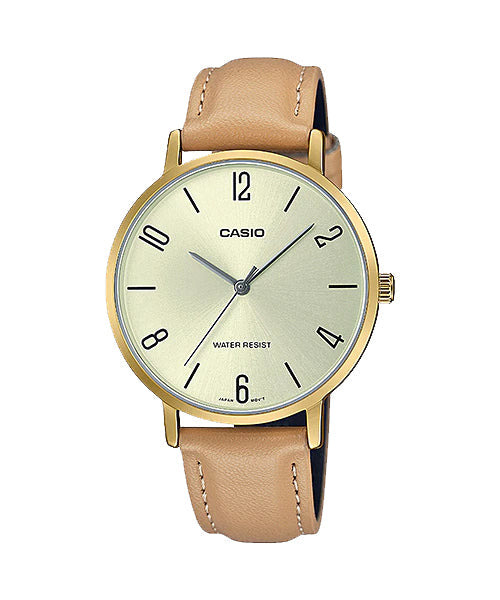 Reloj casual correa de cuero LTP-VT01GL-9B2