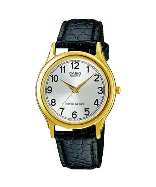 Reloj casual correa de cuero MTP-1093Q-7B1