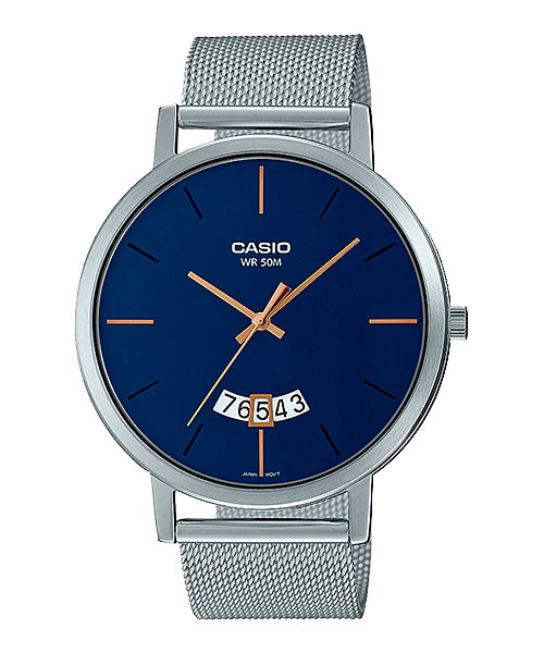 Reloj casual correa de acero inoxidable MTP-B100M-2EV