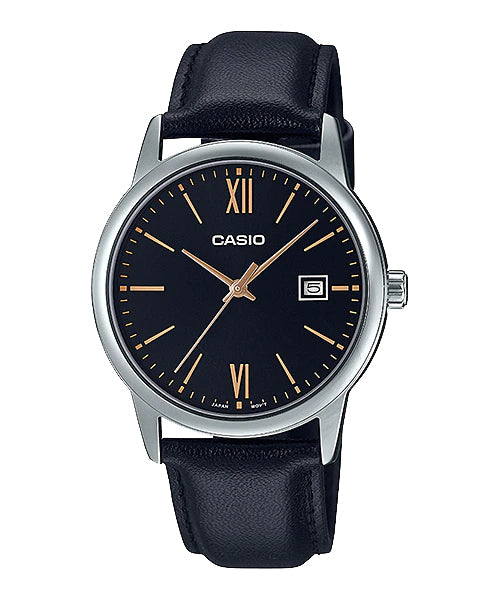 Reloj casual correa de cuero MTP-V004L-1A