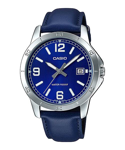 Reloj casual correa de cuero MTP-V004L-1A