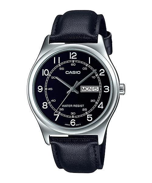 Reloj casual correa de cuero MTP-V001L-1B